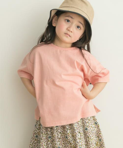 ＊＊URBAN RESEARCH DOORS / アーバンリサーチ ドアーズ トップス | ガーメントダイ半袖Tシャツ(KIDS)（ピンク）