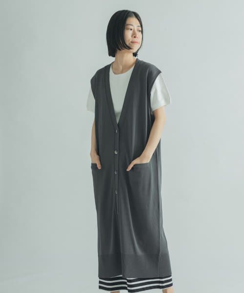 ＊＊URBAN RESEARCH DOORS / アーバンリサーチ ドアーズ ニット・セーター | FORK&SPOON　ロングニットジレ（KHK CHC）