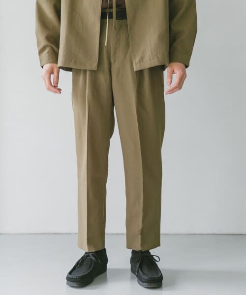 ＊＊URBAN RESEARCH DOORS / アーバンリサーチ ドアーズ その他パンツ | イージーケア2タックトラウザー（Olive）