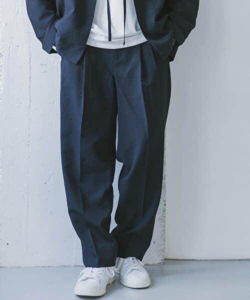 ＊＊URBAN RESEARCH DOORS / アーバンリサーチ ドアーズ その他パンツ | イージーケア2タックトラウザー（Navy）
