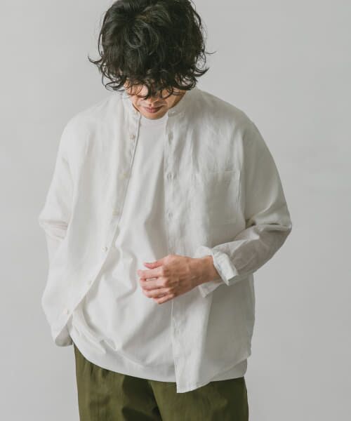 アーバンリサーチドアーズ リネンバンドカラーシャツ URBAN RESEARCH DOORS（アーバンリサーチドアーズ）の