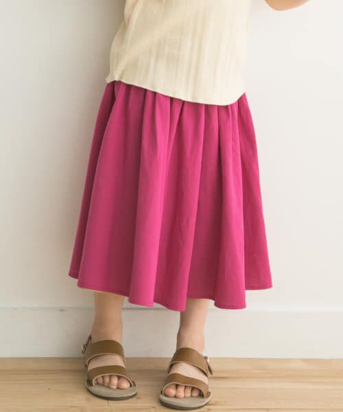 ＊＊URBAN RESEARCH DOORS / アーバンリサーチ ドアーズ パンツ | 『親子リンク』コットンボイル2WAYスカート(KIDS)（PINK×BEG）
