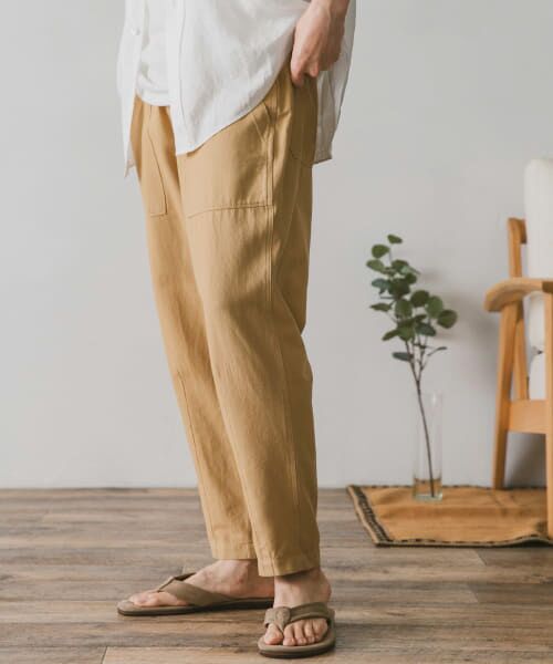 ＊＊URBAN RESEARCH DOORS / アーバンリサーチ ドアーズ その他パンツ | 綿麻テーパードベイカーパンツ（Beige）