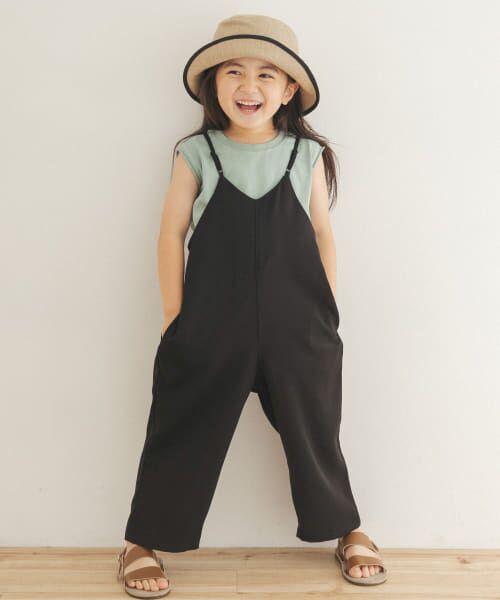 ＊＊URBAN RESEARCH DOORS / アーバンリサーチ ドアーズ ワンピース | エステルツイルキャミサロペット(KIDS)（ブラック）