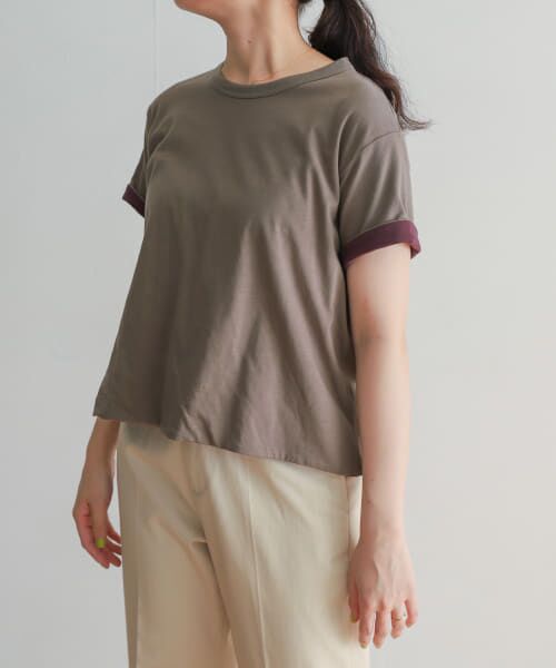 ＊＊URBAN RESEARCH DOORS / アーバンリサーチ ドアーズ Tシャツ | mizuiro ind　reversible t-shirts（gray×ppl）