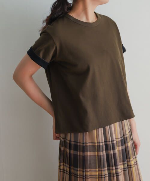 ＊＊URBAN RESEARCH DOORS / アーバンリサーチ ドアーズ Tシャツ | mizuiro ind　reversible t-shirts（brown×blk）