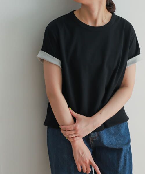 ＊＊URBAN RESEARCH DOORS / アーバンリサーチ ドアーズ Tシャツ | mizuiro ind　reversible t-shirts（blk×beige）