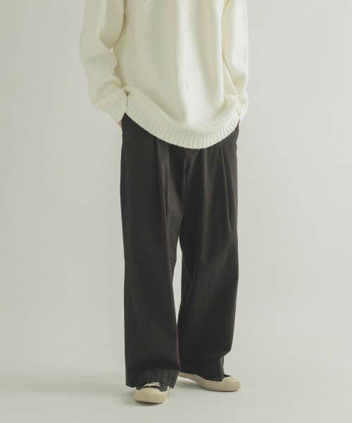 ＊＊URBAN RESEARCH DOORS / アーバンリサーチ ドアーズ その他パンツ | FORK&SPOON　ワンタックチノパンツ（BLACK）