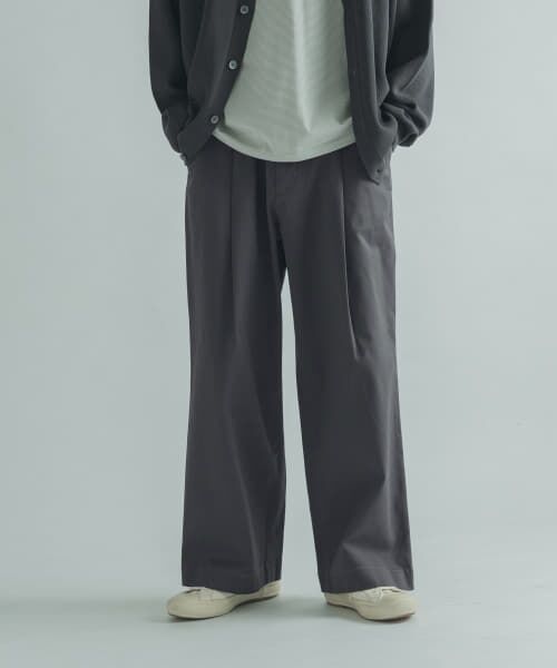 ＊＊URBAN RESEARCH DOORS / アーバンリサーチ ドアーズ その他パンツ | FORK&SPOON　ワンタックチノパンツ（CHARCOAL）