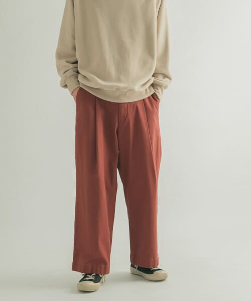 ＊＊URBAN RESEARCH DOORS / アーバンリサーチ ドアーズ その他パンツ | FORK&SPOON　ワンタックチノパンツ（TERRACOTTA）
