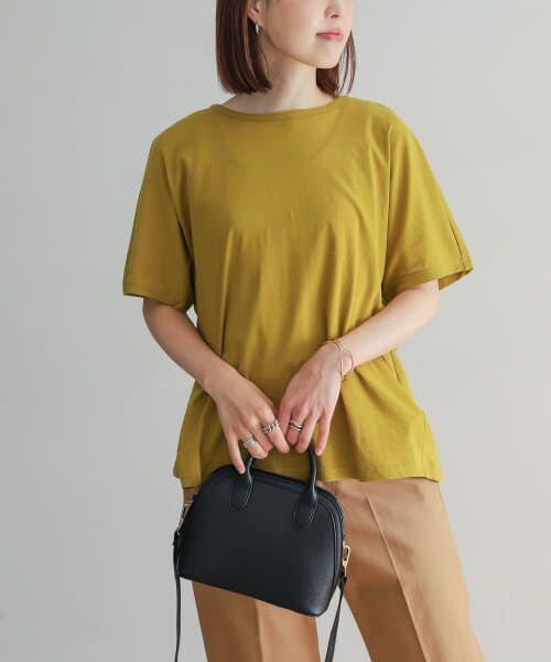 ＊＊URBAN RESEARCH DOORS / アーバンリサーチ ドアーズ Tシャツ | ハイツイストコットンバックタックプルオーバー（YEL KHK）