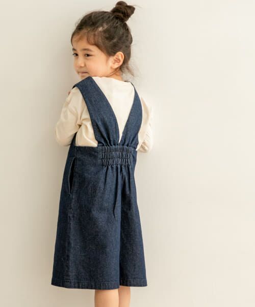 ＊＊URBAN RESEARCH DOORS / アーバンリサーチ ドアーズ ワンピース | 『親子リンク』デニムジャンパースカート(KIDS)（INDIGO B）