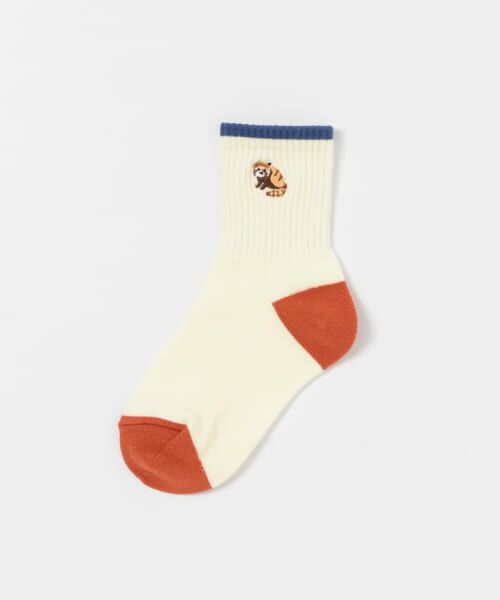 ＊＊URBAN RESEARCH DOORS / アーバンリサーチ ドアーズ 服飾雑貨 | アニマル刺繍ソックス(KIDS)（レッサーパンダ）