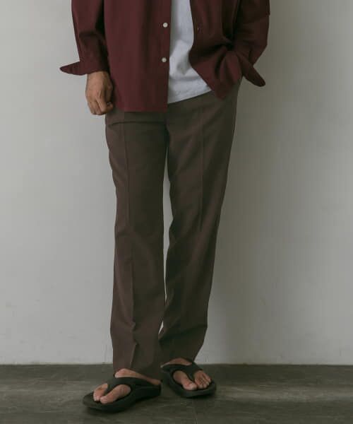 ＊＊URBAN RESEARCH DOORS / アーバンリサーチ ドアーズ その他パンツ | チェックイージートラウザー（Brown）