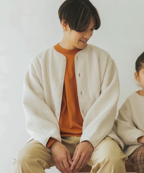セール】 『WEB限定』キルトノーカラージャケット （ブルゾン