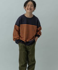 FORK&SPOON スーピマコットンボーダーニット(KIDS)