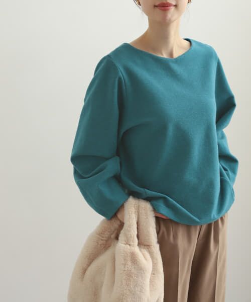 ＊＊URBAN RESEARCH DOORS / アーバンリサーチ ドアーズ Tシャツ | ワイドVネックポンチプルオーバー（BLUE）