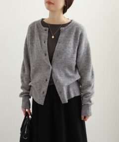 畦編ファンシーカラーカーディガン