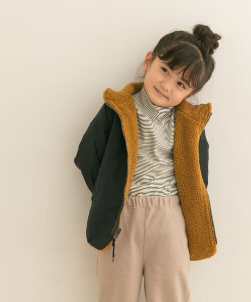 ＊＊URBAN RESEARCH DOORS / アーバンリサーチ ドアーズ トップス | 起毛ボーダーハイネック(KIDS)（OFF）