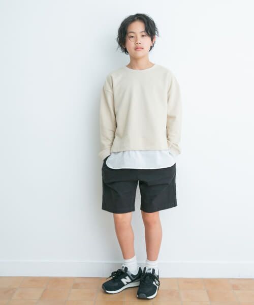 ＊＊URBAN RESEARCH DOORS / アーバンリサーチ ドアーズ トップス | シャツ付きプルオーバー(KIDS)（BEIGE）