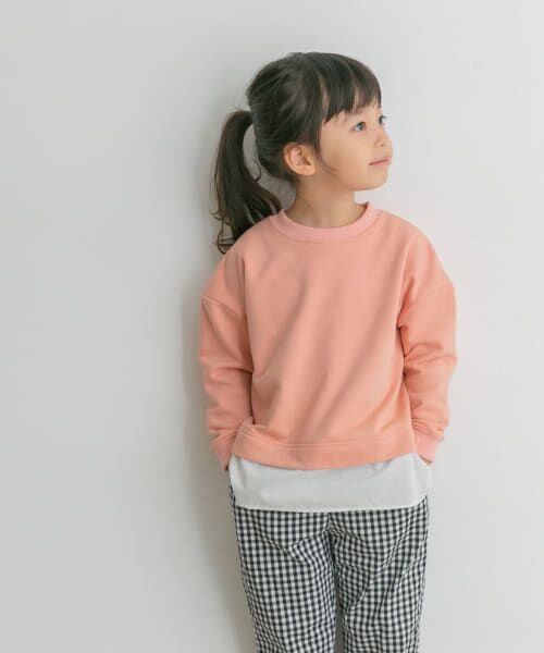 ＊＊URBAN RESEARCH DOORS / アーバンリサーチ ドアーズ トップス | シャツ付きプルオーバー(KIDS)（PINK）