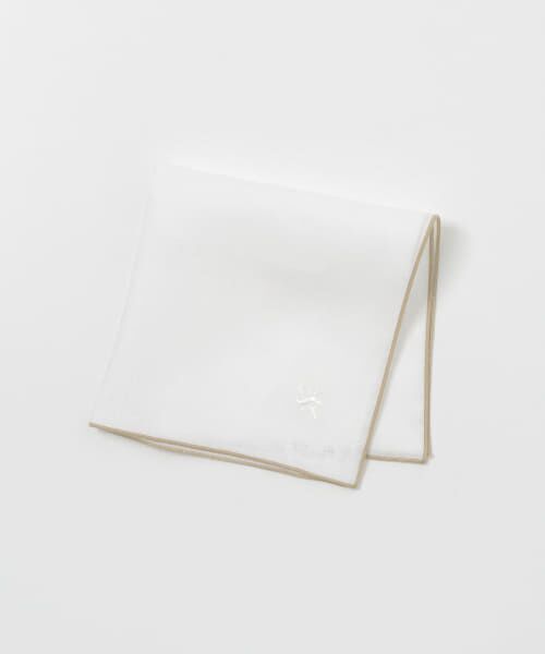 ＊＊URBAN RESEARCH DOORS / アーバンリサーチ ドアーズ ハンカチ | LIFE STYLE TAILOR　リネンチーフ（WHT-BEG）