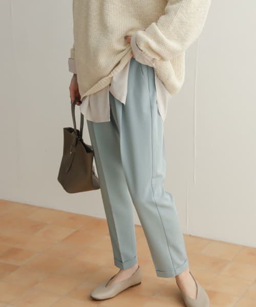 ＊＊URBAN RESEARCH DOORS / アーバンリサーチ ドアーズ その他パンツ | ストレッチテーパードイージーパンツ（L.BLUE）