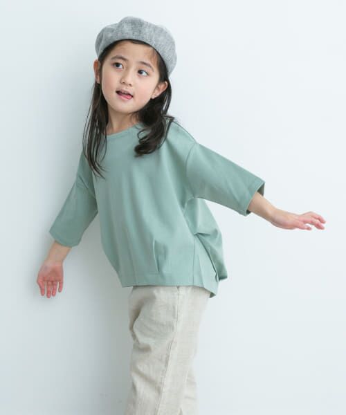 ＊＊URBAN RESEARCH DOORS / アーバンリサーチ ドアーズ トップス | 『親子リンク』コットンバックタックプルオーバー(KIDS)（MINT）