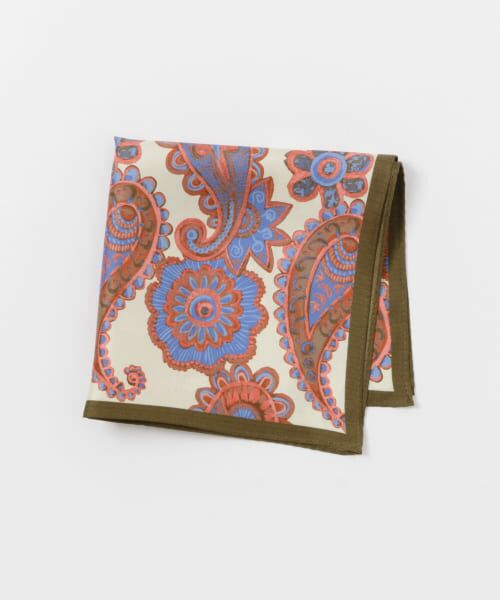 ＊＊URBAN RESEARCH DOORS / アーバンリサーチ ドアーズ ハンカチ | LIFE STYLE TAILOR　シルクプリントチーフ1（IVORY）