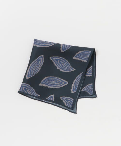 ＊＊URBAN RESEARCH DOORS / アーバンリサーチ ドアーズ ハンカチ | LIFE STYLE TAILOR　シルクプリントチーフ2（NAVY）