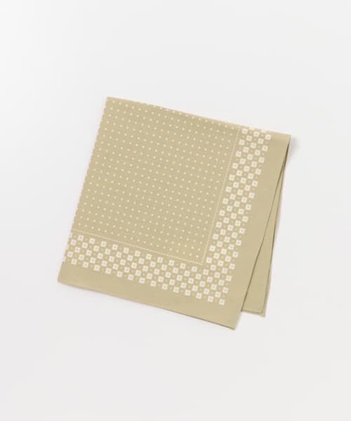 ＊＊URBAN RESEARCH DOORS / アーバンリサーチ ドアーズ ハンカチ | LIFE STYLE TAILOR　コットンシルクドット柄ネッカチーフ（BEIGE）