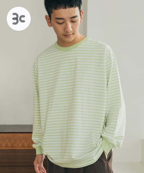 ＊＊URBAN RESEARCH DOORS / アーバンリサーチ ドアーズ Tシャツ | 『ユニセックス』FORK&SPOON　ボーダーロングスリーブTシャツ（YEL x OFF）