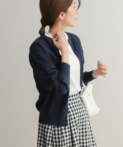 新品タグ付き かぐれ コットンポロニットカーディガン アーバン