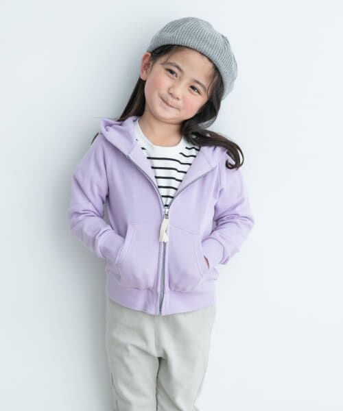＊＊URBAN RESEARCH DOORS / アーバンリサーチ ドアーズ トップス | 裏毛ジップパーカー(KIDS)（PURPLE）