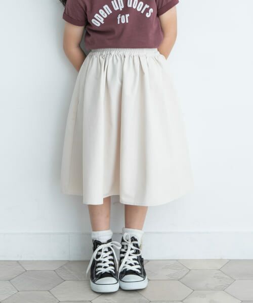 ＊＊URBAN RESEARCH DOORS / アーバンリサーチ ドアーズ パンツ | ギャザーフレアスカート(KIDS)（IVORY）