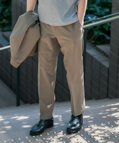 ＊＊URBAN RESEARCH DOORS / アーバンリサーチ ドアーズ スラックス・ドレスパンツ | 『イージーケア』LIFE STYLE TAILOR　強撚コンフォータブルパンツ（MOCHA）