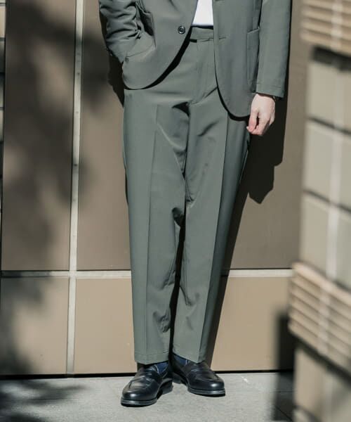 ＊＊URBAN RESEARCH DOORS / アーバンリサーチ ドアーズ スラックス・ドレスパンツ | 『イージーケア』LIFE STYLE TAILOR　強撚コンフォータブルパンツ（KHAKI）