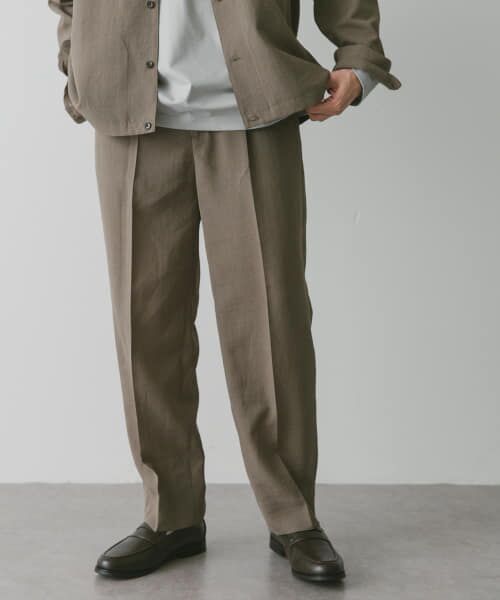 ＊＊URBAN RESEARCH DOORS / アーバンリサーチ ドアーズ その他パンツ | 『セットアップ対応』『UR TECH DRYLUXE』イージーケア1タックトラウザー（TAUPE）