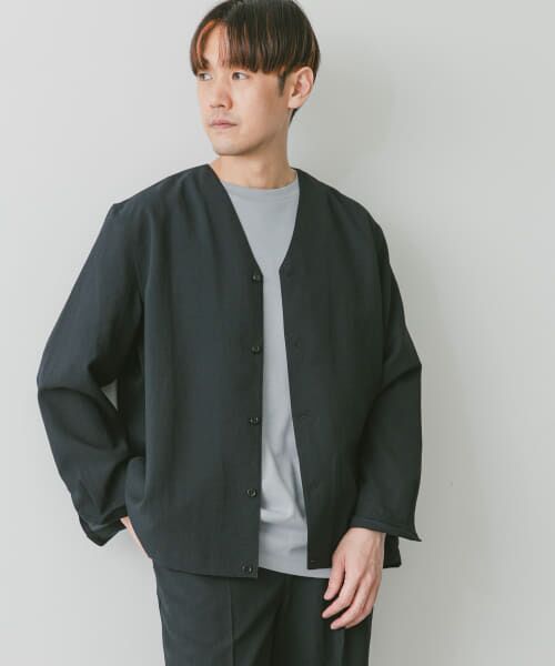 ＊＊URBAN RESEARCH DOORS / アーバンリサーチ ドアーズ その他アウター | 『セットアップ対応』『UR TECH DRYLUXE』イージーケアノーカラージャケット（NAVY）