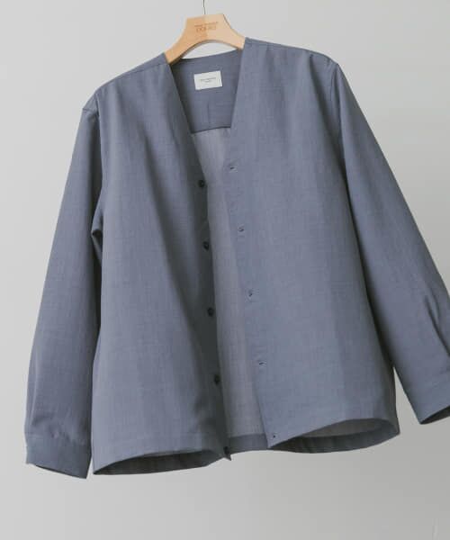 ＊＊URBAN RESEARCH DOORS / アーバンリサーチ ドアーズ その他アウター | 『セットアップ対応』『UR TECH DRYLUXE』イージーケアノーカラージャケット（BLUE）