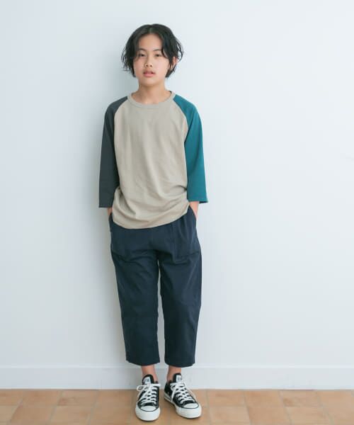 ＊＊URBAN RESEARCH DOORS / アーバンリサーチ ドアーズ トップス | 7分袖クレイジーカラーポンチTシャツ(KIDS)（BLACK）