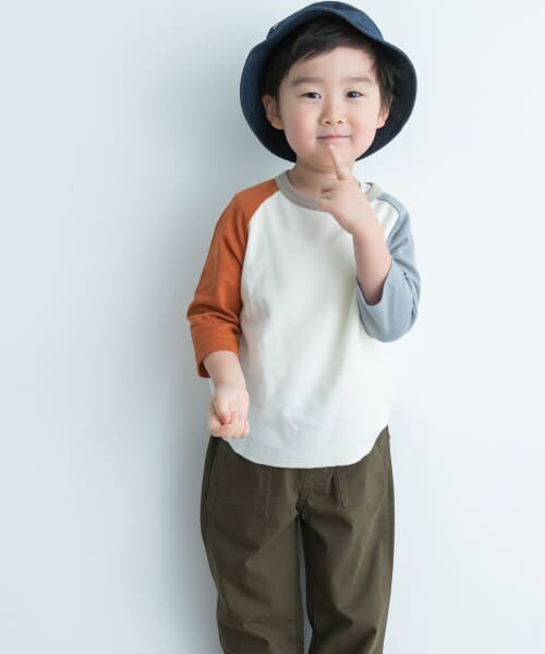 ＊＊URBAN RESEARCH DOORS / アーバンリサーチ ドアーズ トップス | 7分袖クレイジーカラーポンチTシャツ(KIDS)（ORANGE）