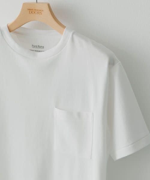 ＊＊URBAN RESEARCH DOORS / アーバンリサーチ ドアーズ Tシャツ | 『イージーケア』『毛玉防止』ポンチポケットTシャツ（WHITE）