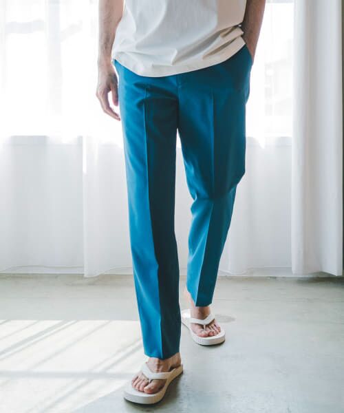 ＊＊URBAN RESEARCH DOORS / アーバンリサーチ ドアーズ その他パンツ | テーパードイージースラックス（BLUE）