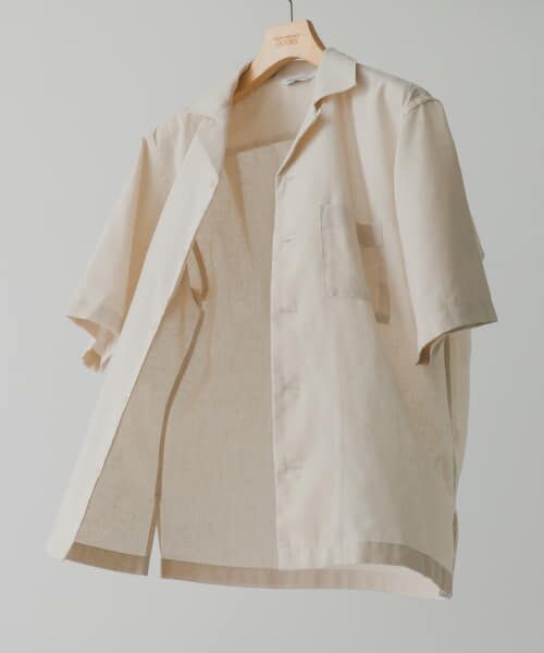 ＊＊URBAN RESEARCH DOORS / アーバンリサーチ ドアーズ シャツ・ブラウス | 『UR TECH 高機能リネン』高機能リネンオープンカラーシャツ（ECRU）