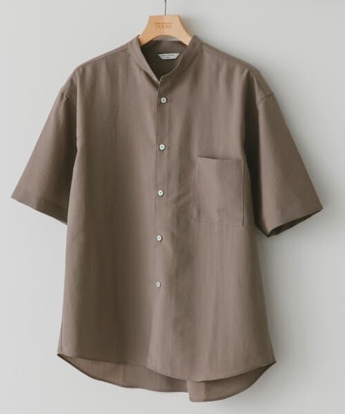 ＊＊URBAN RESEARCH DOORS / アーバンリサーチ ドアーズ シャツ・ブラウス | 『吸水速乾』セオアルファバンドカラーショートスリーブシャツ（MOCHA）