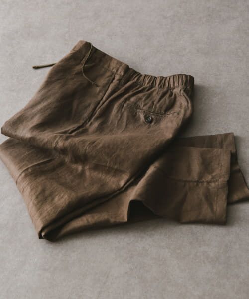 ＊＊URBAN RESEARCH DOORS / アーバンリサーチ ドアーズ その他パンツ | リネンイージートラウザー（LIGHTBROWN）
