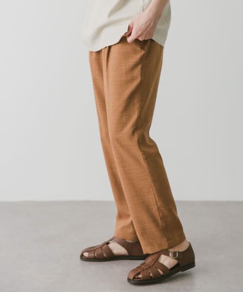 ＊＊URBAN RESEARCH DOORS / アーバンリサーチ ドアーズ その他パンツ | 『吸水速乾』リネンライクイージーパンツ（BROWN）