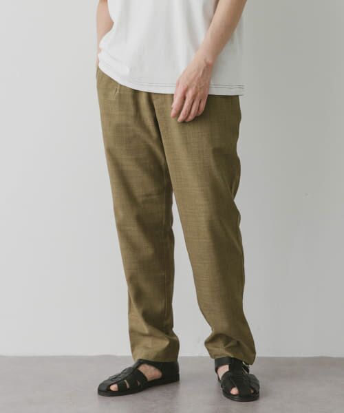 ＊＊URBAN RESEARCH DOORS / アーバンリサーチ ドアーズ その他パンツ | 『吸水速乾』リネンライクイージーパンツ（OLIVE）