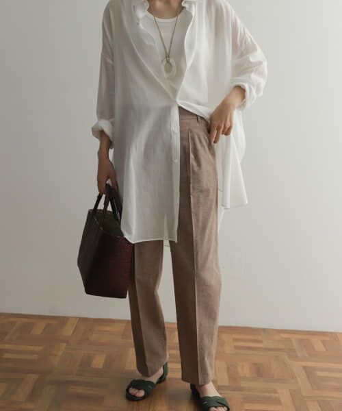 ＊＊URBAN RESEARCH DOORS / アーバンリサーチ ドアーズ その他パンツ | コットンリネントラウザー（BROWN）